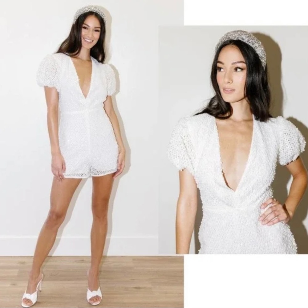 BHLDN White Beaded Wedding Dress